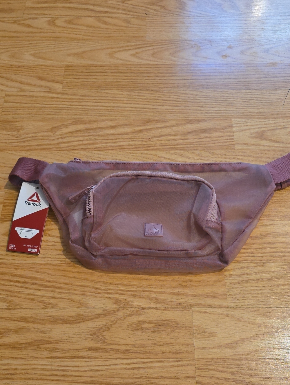 Reebok Monet Dusty Rose Mesh Waist Pack